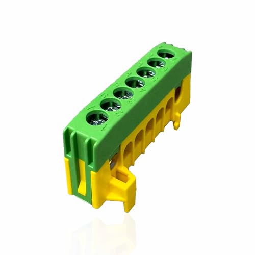 SD ProfiLine Nullleiterklemme N7-F2 blau/ PE7-F2 grün/gelb/ A7-F2 grau, 7-polig, 1 Stück (grün/gelb) von Sandach