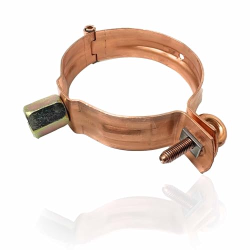 SD ProfiLine Regenrohrschelle/Fallrohrschelle Kupfer, M8/M10 Stufengewinde (87mm) von Sandach