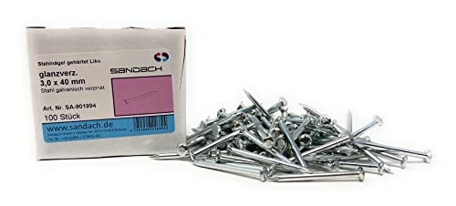 SD ProfiLine Stahlnägel gehärtet Liko, glanzverz. 3,0 * 40, 100 Stück SD ProfiLine Stahlnägel gehärtet Liko, glanzverz. 3,0 * 40, 100 Stück von Sandach