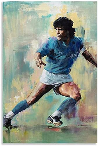 Sandalenka Leinwand kunst 50x70cm Ungerahmt Diego Maradona Kunstdruck Wand Poster Bild Leinwand Malerei Gemälde von Sandalenka