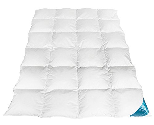 Daunendecke Winterdecke Extra Warm Daunen Decke Daunen Steppdecke Gänsedaunen 100% Natur, Öko-Tex Zertifiziert - 135x200 1600gr. von Sandaro Home