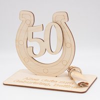 Geldgeschenk 50.geburtstag - Aus Holz Personalisiert von SandavDesigns
