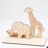 Geldgeschenk Afrika - Aus Holz Personalisiert von SandavDesigns