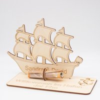Geldgeschenk Hafen Der Ehe - Aus Holz Personalisiert von SandavDesigns