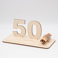 Geldgeschenk Jubiläum Zahl - Aus Holz Personalisiert von SandavDesigns
