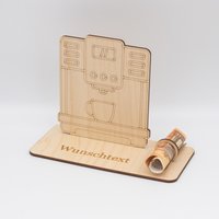 Geldgeschenk Kaffeevollautomat - Aus Holz Personalisiert Geldgeschenk Kaffeevollautomat - Aus Holz Personalisiert von SandavDesigns