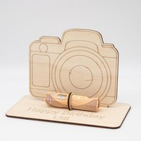 Geldgeschenk Kamera - Aus Holz Personalisiert von SandavDesigns