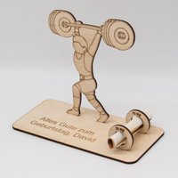 Geldgeschenk Kraftsport - Aus Holz Personalisiert von SandavDesigns