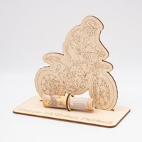 Geldgeschenk Mit Motorrad - Aus Holz Personalisiert von SandavDesigns