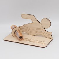 Geldgeschenk Schwimmen - Aus Holz Personalisiert Geldgeschenk Schwimmen - Aus Holz Personalisiert von SandavDesigns