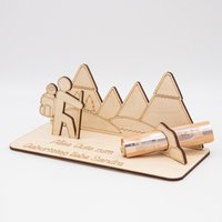 Geldgeschenk Wandern - Aus Holz Personalisiert von SandavDesigns
