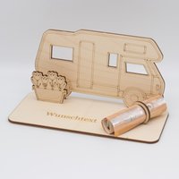 Geldgeschenk Wohnmobil/Camping - Aus Holz Personalisiert von SandavDesigns