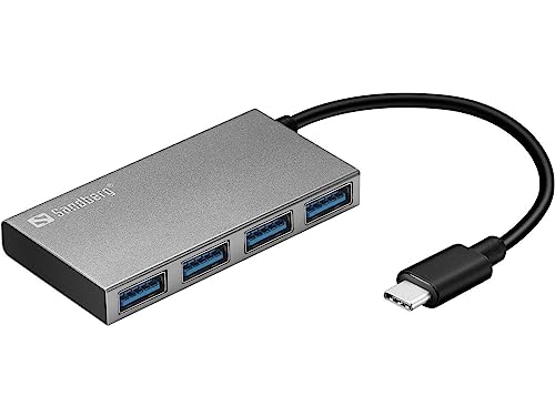 Sandberg 136-20 USB-C auf 4 xUSB 3.0 Pocket Hub Silber von Sandberg