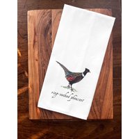 Fasan Geschirrtuch Küche Leinen Und Baumwolle Aquarell Drucke Sandkasten Original Für Die Vogelbeobachter Vogelliebhaber. Geschenke Unter 30 von SandboxCards