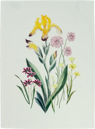 Sander Geschirrtuch - Botanico - Blumen/Floral - Digitaldruck auf Baumwolle Farbe: 03 (Yellow/Purple) von Sander
