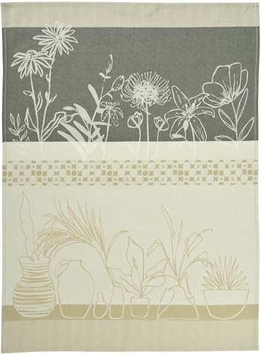 Sander - Geschirrtuch Potery, Farbe: 27 (Taupe) - Vasen, Blumen von Sander