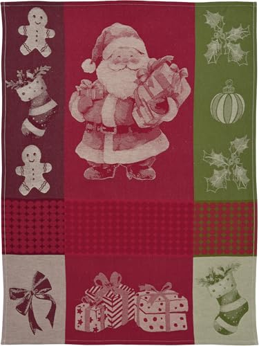 Sander - Geschirrtuch Weihnachten - Chef Santa - 01 rot, grün 50x 70cm, Baumwolle von Sander