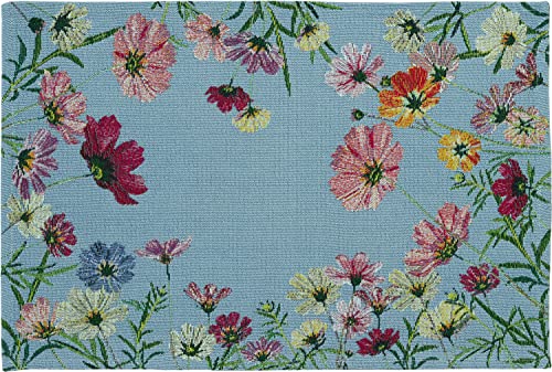 Sander - Gobelin Tischset/Platzset- Cosmea - Hellblau geblümt 32 x 48cm ( Buchstabendreher von Cosema in Cosmea) von Sander