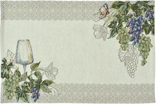 Sander Gobelin Tischset - Vineyard/Reben, Weinglas 32 x 48cm Sander Gobelin Tischset - Vineyard/Reben, Weinglas 32 x 48cm von Sander