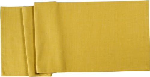 Sander Table and Home Tischwäsche Mantua, Yellow, Größe:Tischläufer 40 x 100 cm von Sander