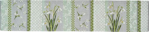 Sander Tischband Snowdrops Gobelin grün-grau Größe 20x96 cm von Sander