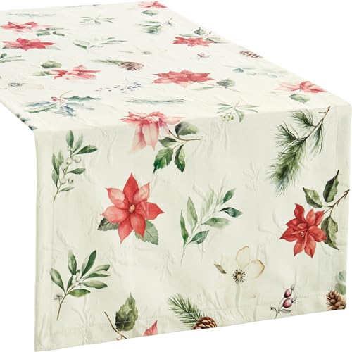Sander Tischläufer X-Mas Flowers rot-grün Größe 40x100 cm von Sander