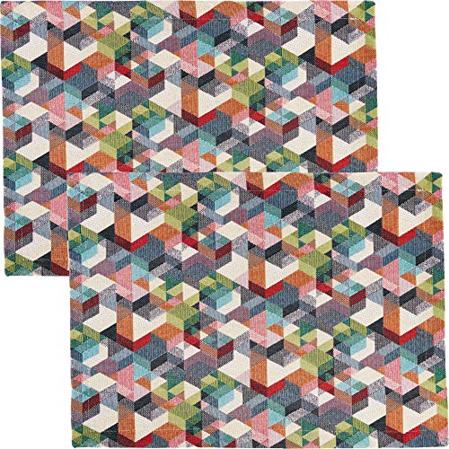 Sander Tischset Cubes im 2er-Pack bunt Größe 35x50 cm von Sander