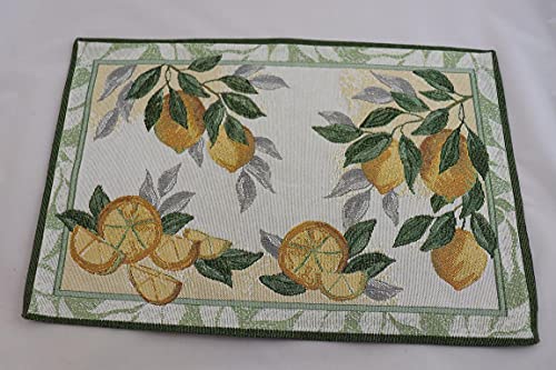 Sander Tischset Platzset Lemon Zitrone Sommer Gobelin 32 x 48cm Artikel 61664 Fb. 40 gelb grün von Sander