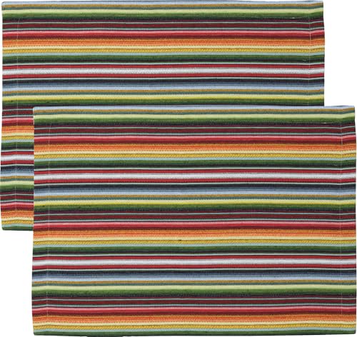 Sander Tischset Strip 2er-Pack bunt Größe 35x50 cm von Sander