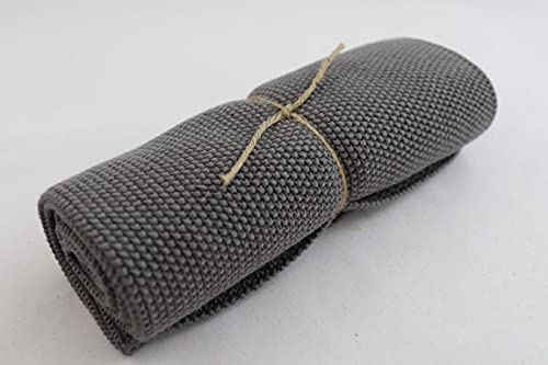Sander Wischtuch Geschirrtuch Baumwolltuch Öko-Standart 40cm x 60cm Allstars Artikel 11893 Fb. 34 dunkelgrau 100% Baumwolle gestrickt von Sander