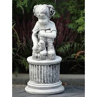 Sitzende Mädchen Mit Katze, Katze Und Skulptur, Beton Figur, Freundschaft Für Ein Geschenk von SanderStatue