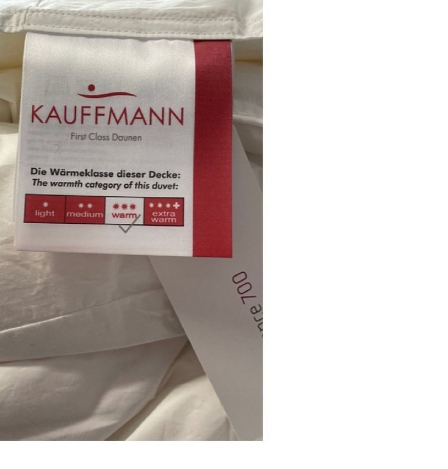 Daunenbettdecke, Kauffmann Elegance 700 Daunendecke warm 100% neue Gänsedaune Klasse 1, Sanders Kauffmann von Sanders Kauffmann