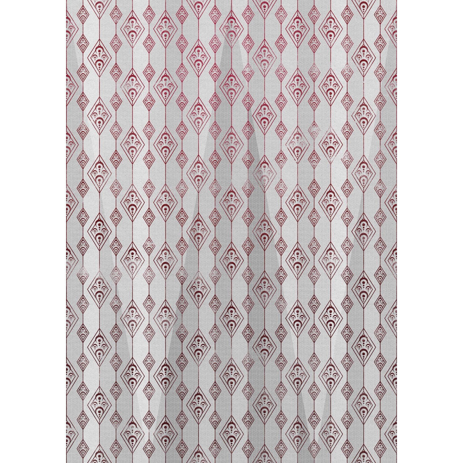 Sanders & Sanders Fototapete 3D Grau und Rot 200 x 280 cm 611816 von Sanders & Sanders