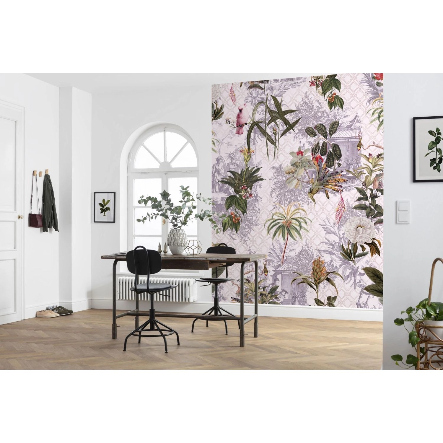 Sanders & Sanders Fototapete Blätter Grün und Grau 200 x 280 cm 612400 von Sanders & Sanders