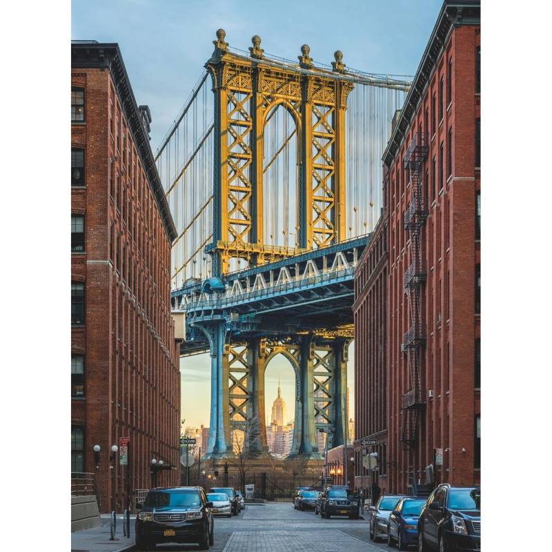 Sanders & Sanders Fototapete Brooklyn Braun Gelb und Blau 184 x 248 cm 612308 von Sanders & Sanders