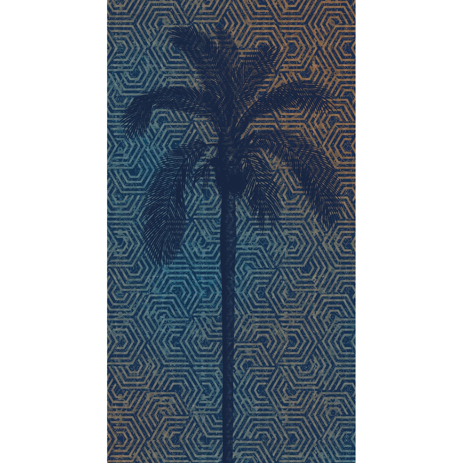 Sanders & Sanders Fototapete Grafik Blau 150 x 280 cm 611814 von Sanders & Sanders