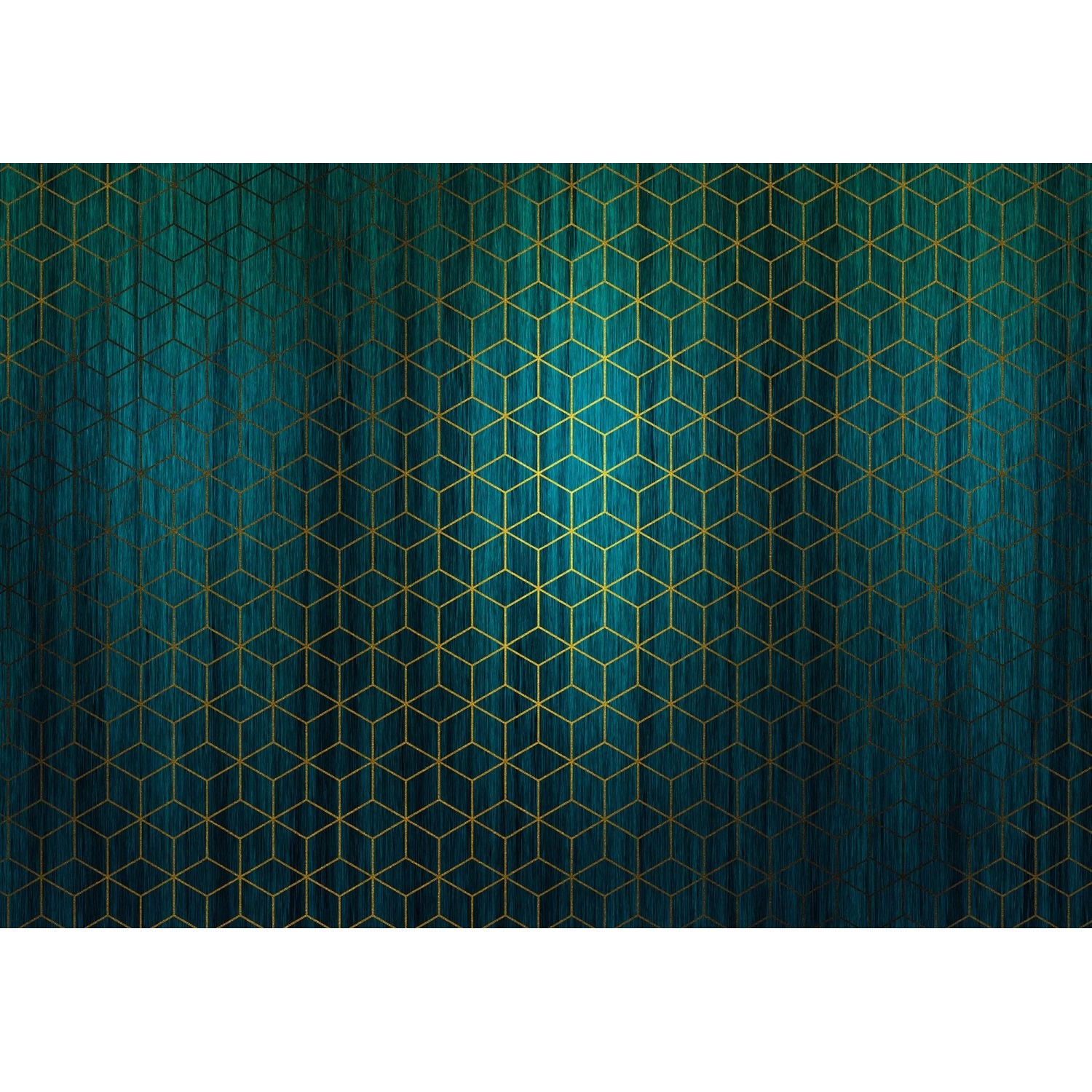 Sanders & Sanders Fototapete Grafik Petrolblau und Gold 400 x 280 cm 611858 von Sanders & Sanders