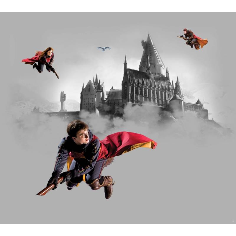 Sanders & Sanders Fototapete Harry Potter Hogwarts Grau und Rot 3 x 2,7 m 601188 von Sanders & Sanders