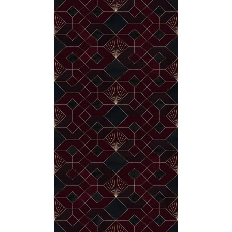 Sanders & Sanders Fototapete Muscheln Burgunderrot und Gold 150 x 280 cm 611813 von Sanders & Sanders