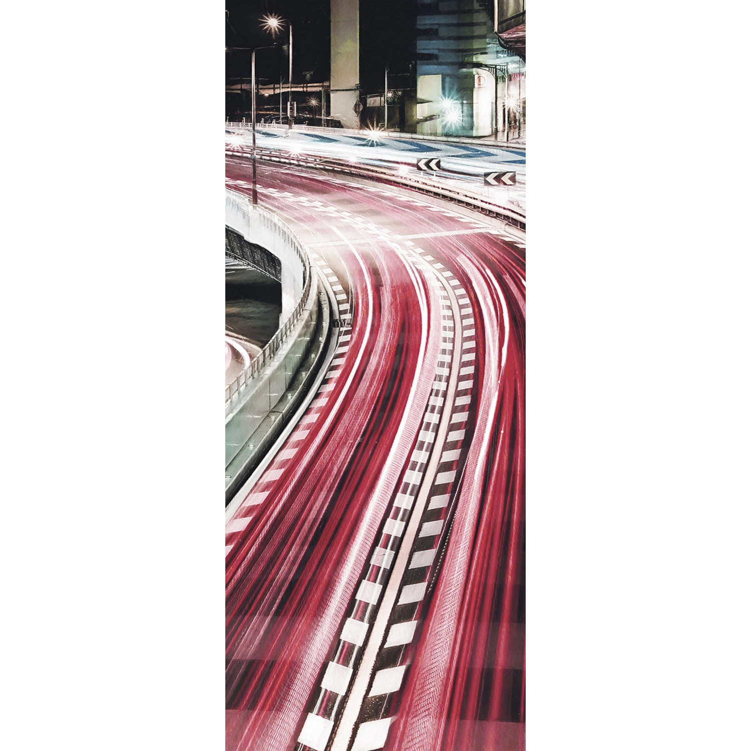 Sanders & Sanders Fototapete Stadtbild Rot und Grau 100 x 250 cm 611917 von Sanders & Sanders