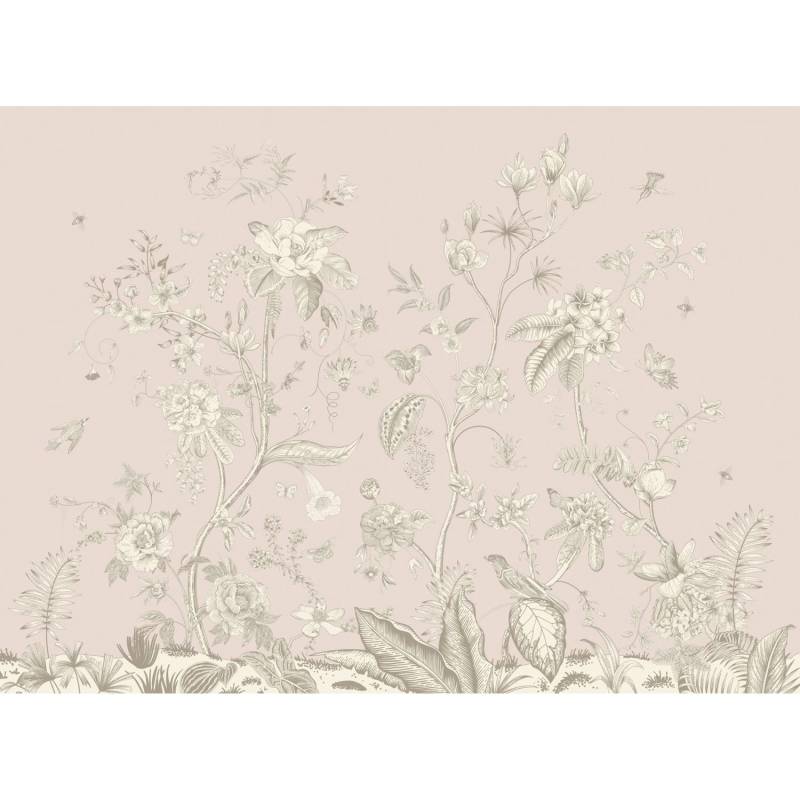 Sanders & Sanders Poster Blumenmuster Beige 1.1 x 1.55 m 601241 von Sanders & Sanders