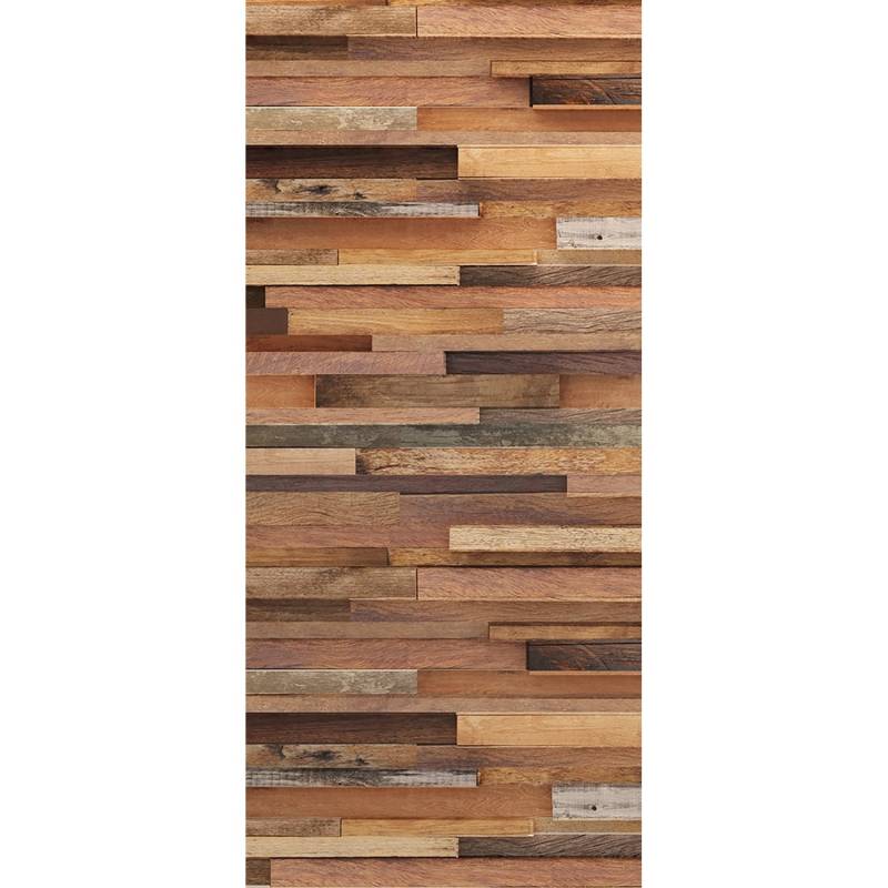 Sanders & Sanders Poster Holzoptik Braun und Beige 90 x 202 cm 600848 von Sanders & Sanders