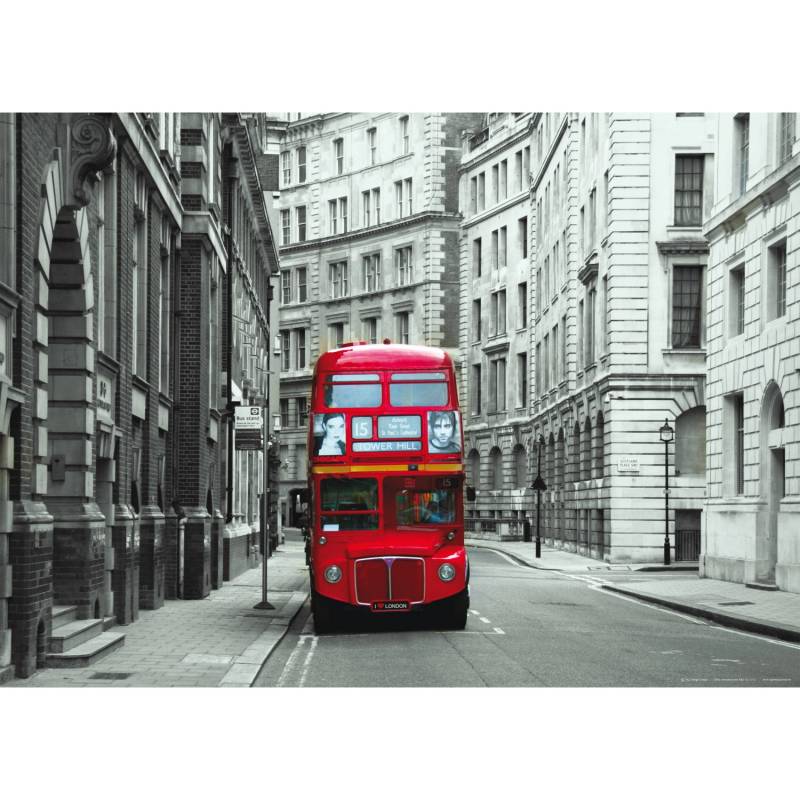 Sanders & Sanders Poster London Grau und Rot 160 x 110 cm 600689 von Sanders & Sanders