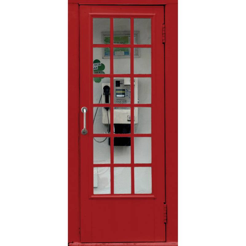 Sanders & Sanders Poster Telefonzelle Rot 90 x 202 cm 600784 von Sanders & Sanders