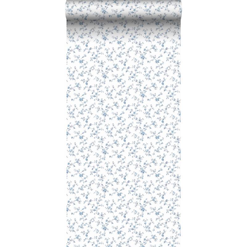 Sanders & Sanders Tapete Blumen Blau Und Weiß 53 Cm X 10 M 640407 von Sanders & Sanders