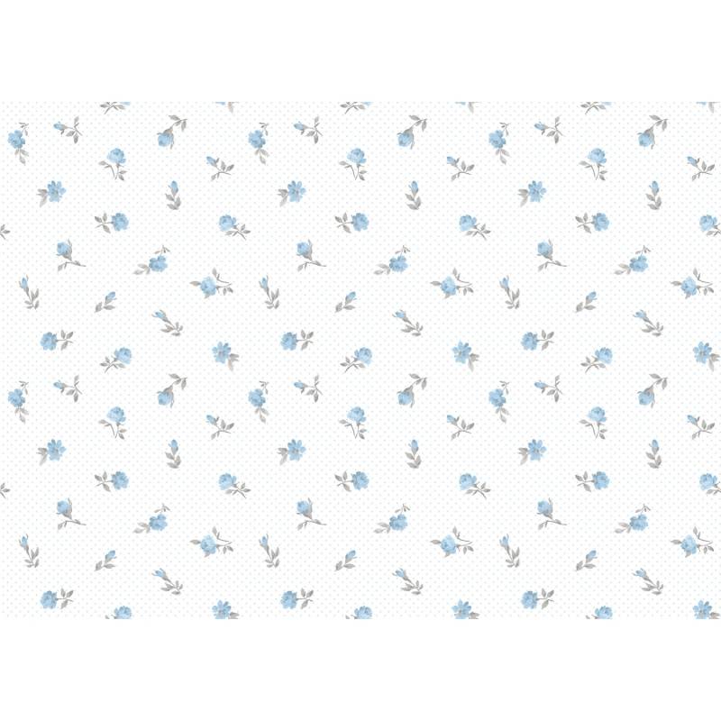 Sanders & Sanders Tapete Blumen Blau Und Weiß 53 Cm X 10 M - 640451 von Sanders & Sanders