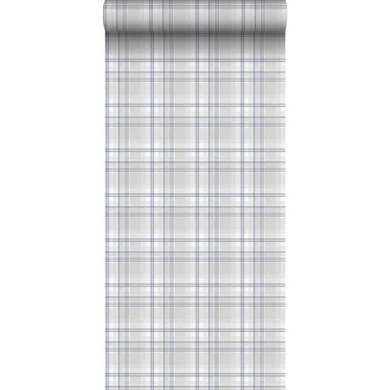 Sanders & Sanders Tapete Karomuster Blau und Grau 53 cm x 10.05 m von Sanders & Sanders