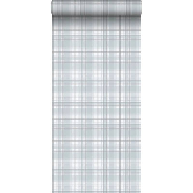 Sanders & Sanders Tapete Karomuster Hellblau und Grau 53 cm x 10.05 m von Sanders & Sanders