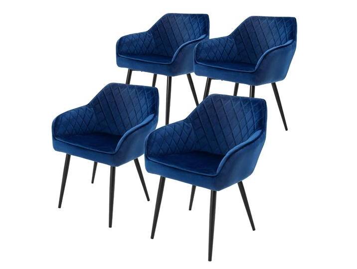 ML-Design 4er-Set Esszimmerstühle Sanders Samt blau Samt 63x80x60 cm NADUVI ML-Design 4er-Set Esszimmerstühle Sanders Samt blau Samt 63x80x60 cm NADUVI von Sanders