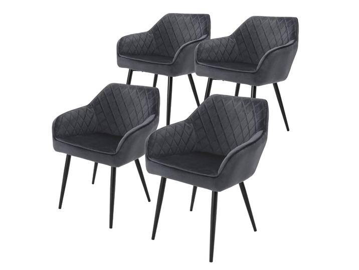 ML-Design 4er-Set Esszimmerstühle Sanders Samt grau Samt 57x53x64 cm NADUVI ML-Design 4er-Set Esszimmerstühle Sanders Samt grau Samt 57x53x64 cm NADUVI von Sanders